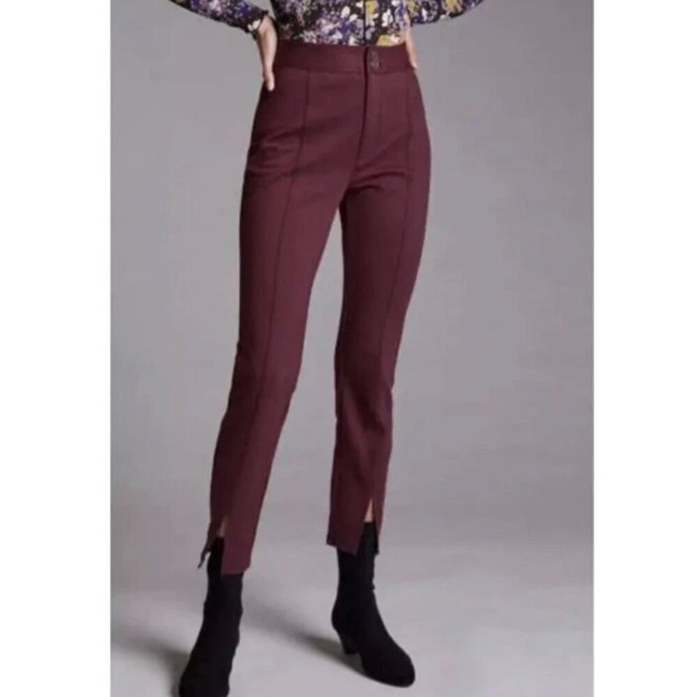 Anthropologie Maeve High Rise Seamed Split Hem Skinny Pant 2